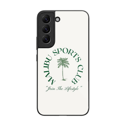 Malibu Sports Club back phone cover | glass case for samsung galaxy s22