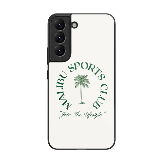 Malibu Sports Club back phone cover | glass case for samsung galaxy s22