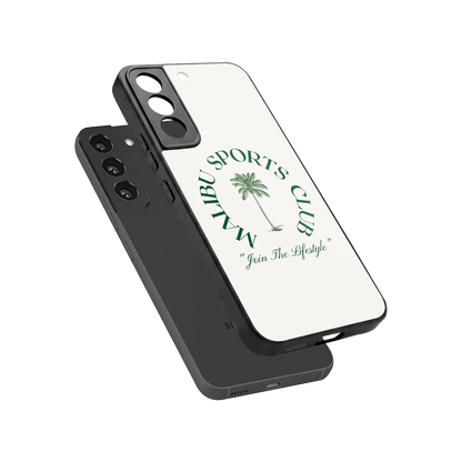 Malibu Sports Club sleek samsung galaxy s22 cover with tempered glass back and TPU edges