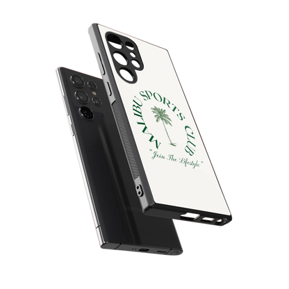 Malibu Sports Club sleek samsung galaxy s23 ultra cover with tempered glass back and TPU edges
