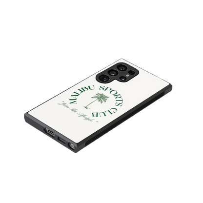 Malibu Sports Club stylish phone case for samsung galaxy s23 ultra | glossy glass and slim fit