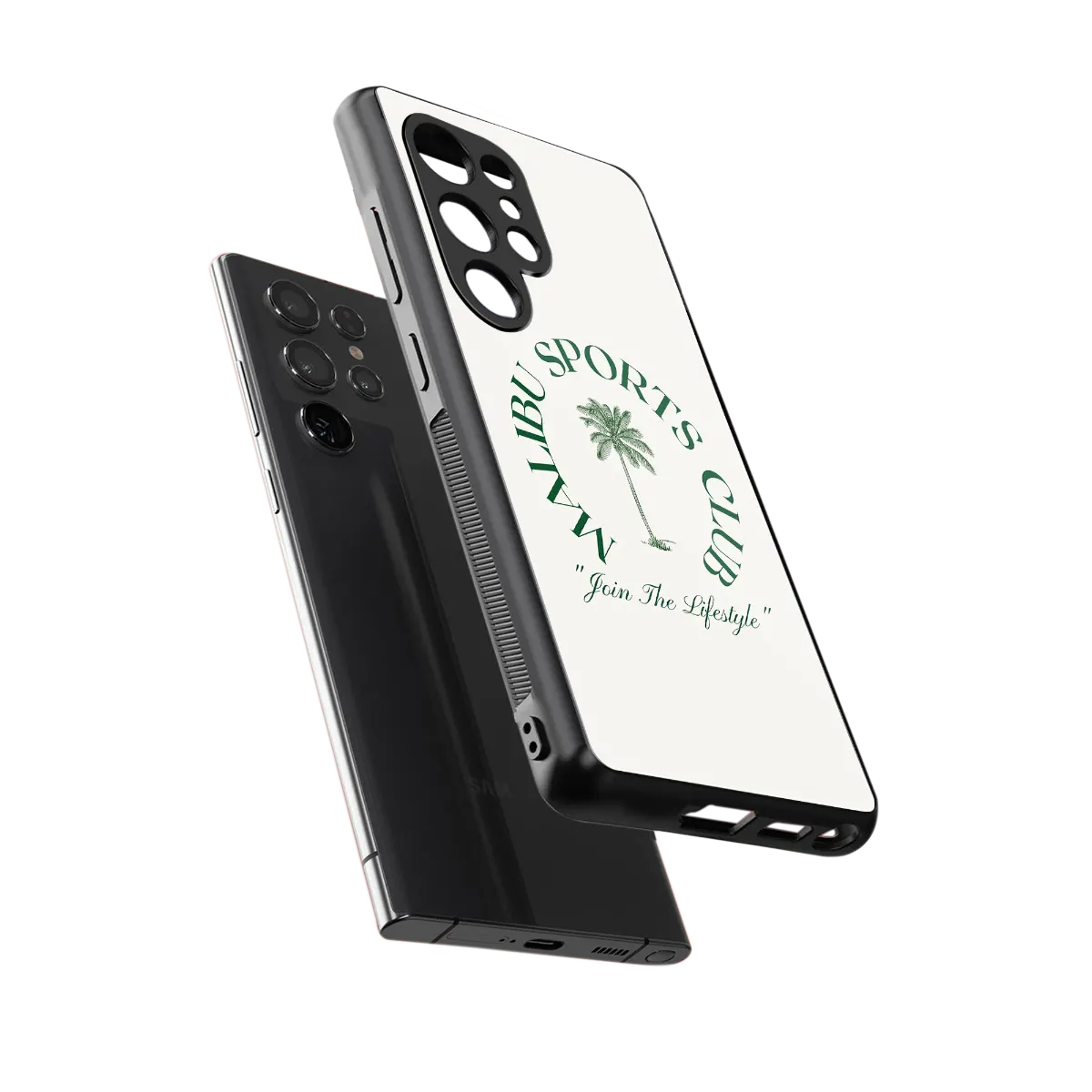 Malibu Sports Club sleek samsung galaxy s25 ultra cover with tempered glass back and TPU edges