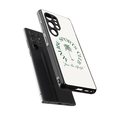 Malibu Sports Club sleek samsung galaxy s25 ultra cover with tempered glass back and TPU edges