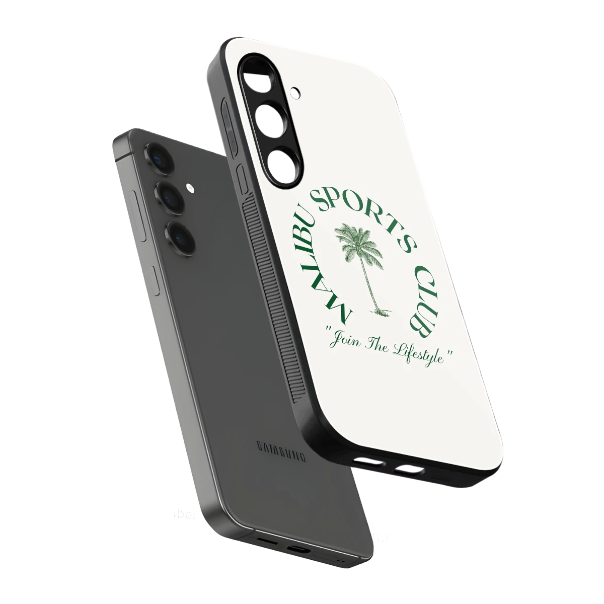 Malibu Sports Club sleek samsung galaxy s25 cover with tempered glass back and TPU edges