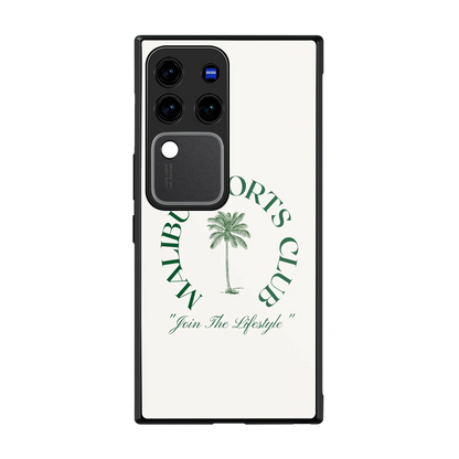 Malibu Sports Club back phone cover | glass case forvivo v30 pro