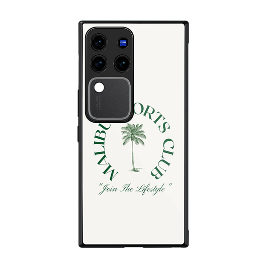 Malibu Sports Club back phone cover | glass case forvivo v30 pro