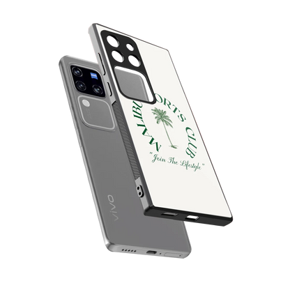 Malibu Sports Club sleekvivo v30 pro cover with tempered glass back and TPU edges