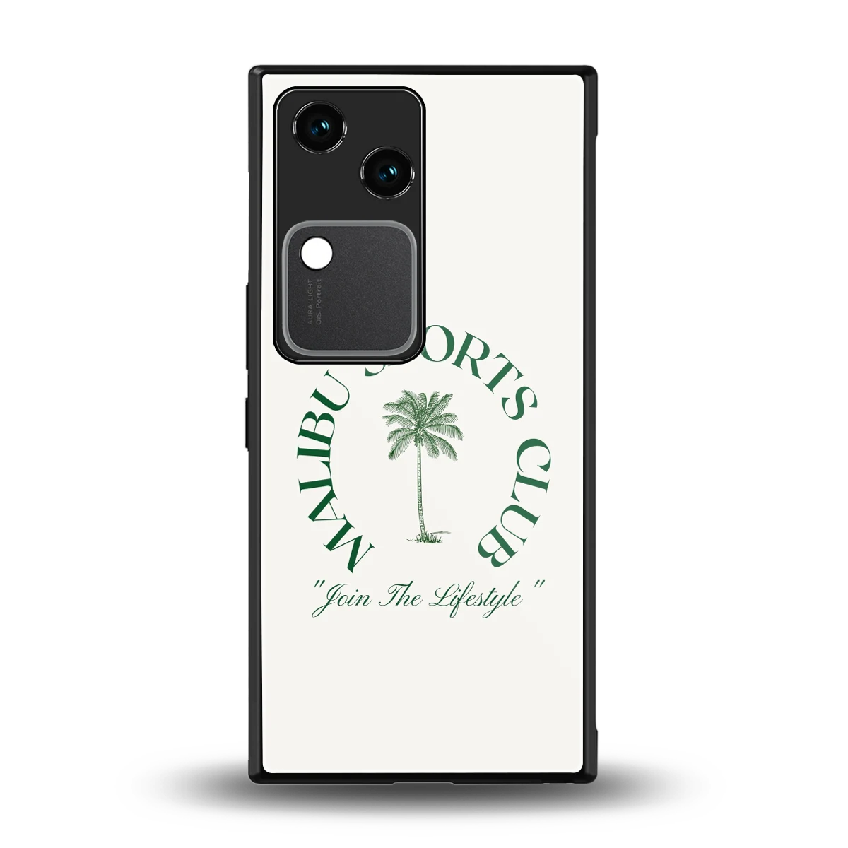 Malibu Sports Club back phone cover | glass case for vivo v30