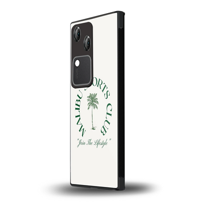 Malibu Sports Club vivo v30 mobile cover | shockproof glass phone case