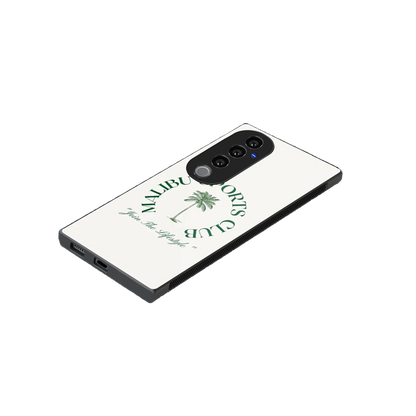 Malibu Sports Club stylish phone case for vivo v40 pro | glossy glass and slim fit
