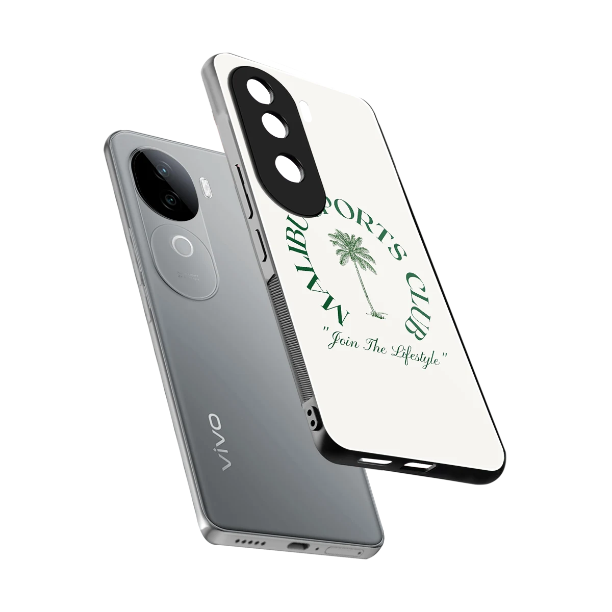 Malibu Sports Club sleek vivo v40e cover with tempered glass back and TPU edges
