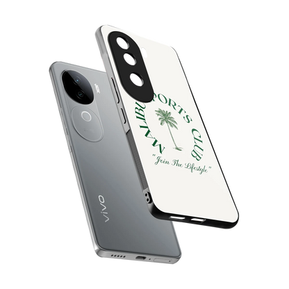 Malibu Sports Club sleek vivo v40e cover with tempered glass back and TPU edges