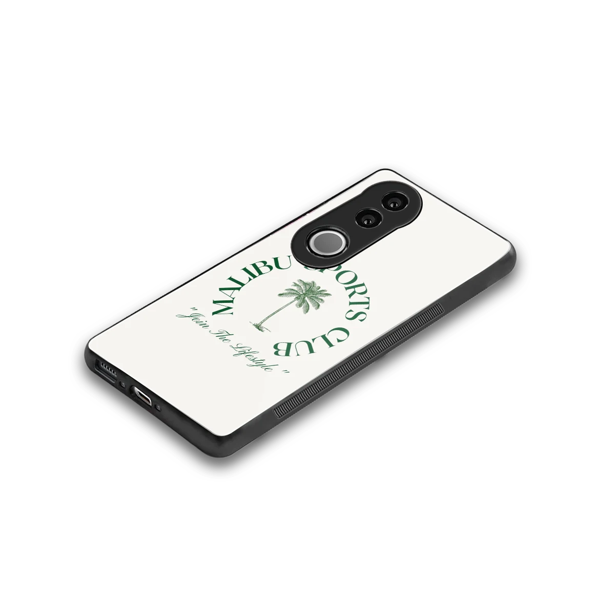Malibu Sports Club stylish phone case for vivo v50 | glossy glass and slim fit