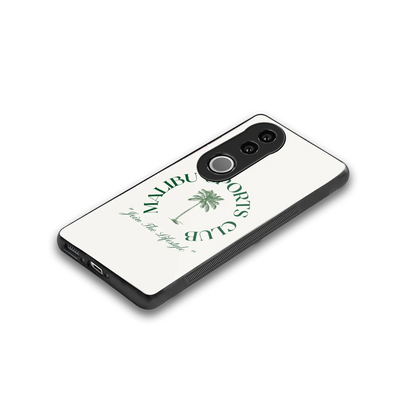 Malibu Sports Club stylish phone case for vivo v50 | glossy glass and slim fit