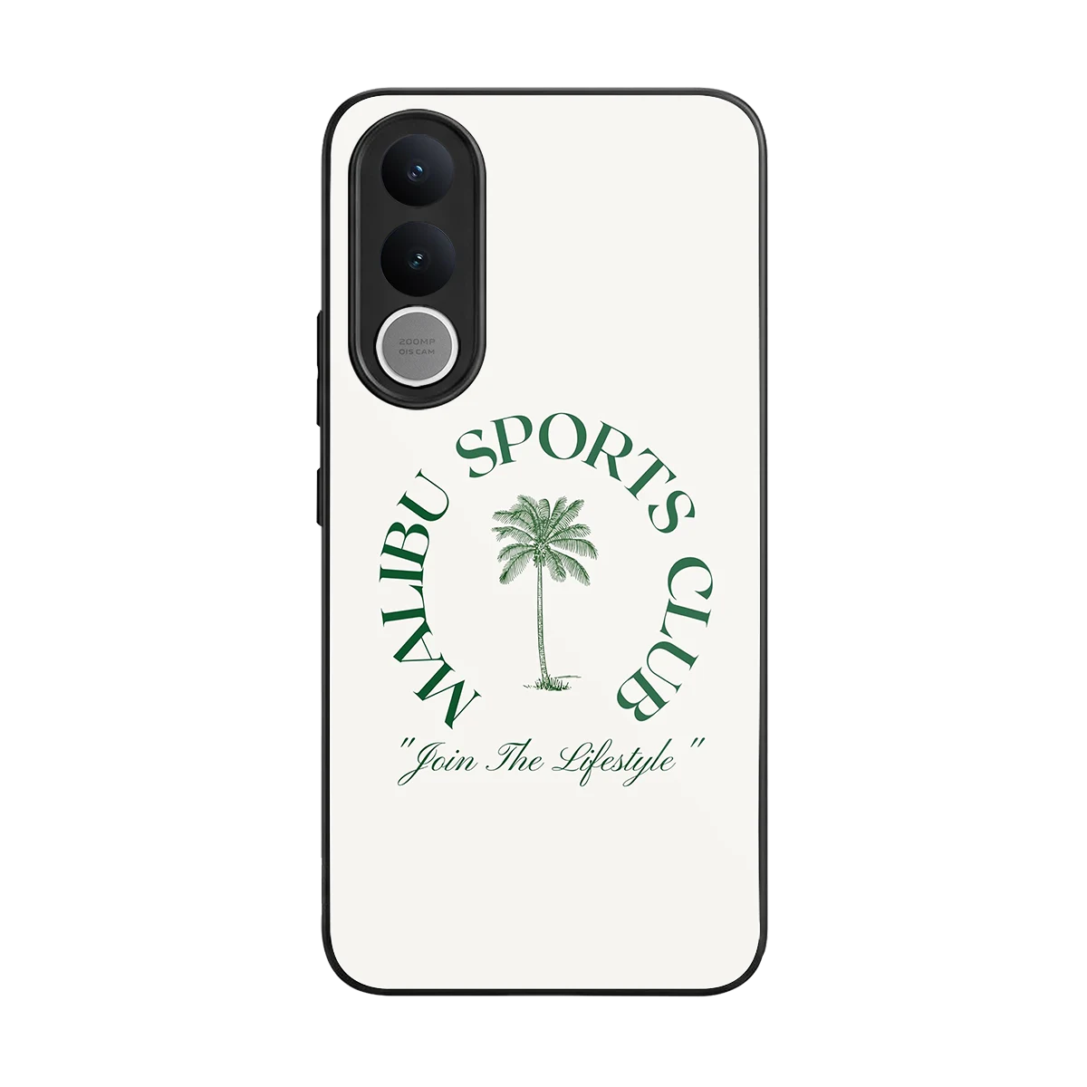 Malibu Sports Club back phone cover | glass case for vivo v70 fe