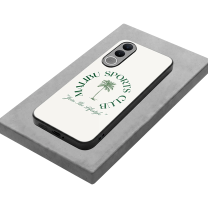 Malibu Sports Club stylish phone case for vivo v70 fe | glossy glass and slim fit