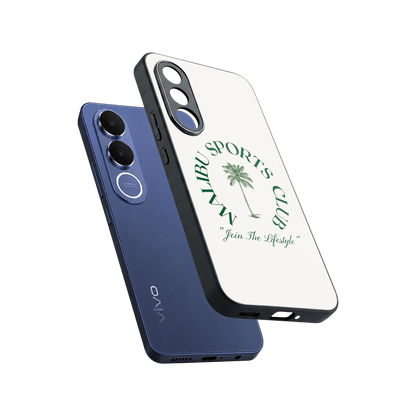 Malibu Sports Club sleek vivo v70 fe cover with tempered glass back and TPU edges