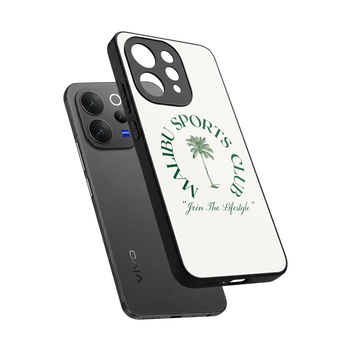 Malibu Sports Club sleek vivo v70 cover with tempered glass back and TPU edges