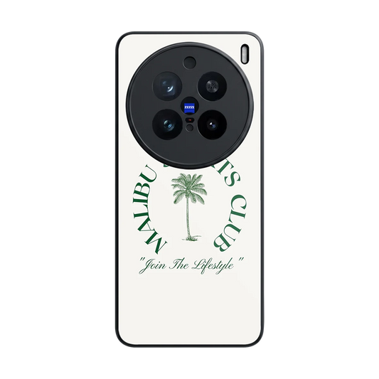 Malibu Sports Club back phone cover | glass case for vivo x200 pro