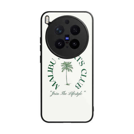 Malibu Sports Club back phone cover | glass case for vivo x300 pro