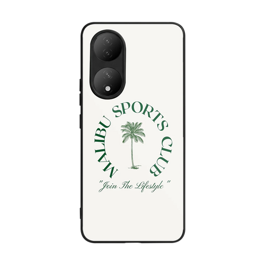 Malibu Sports Club back phone cover | glass case for Vivo-y100