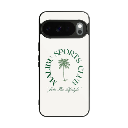 Malibu Sports Club back phone cover | glass case for google pixel 10 pro
