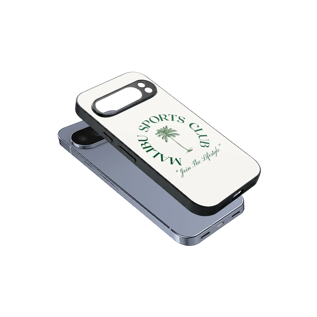 Malibu Sports Club sleek google pixel 10 pro cover with tempered glass back and TPU edges