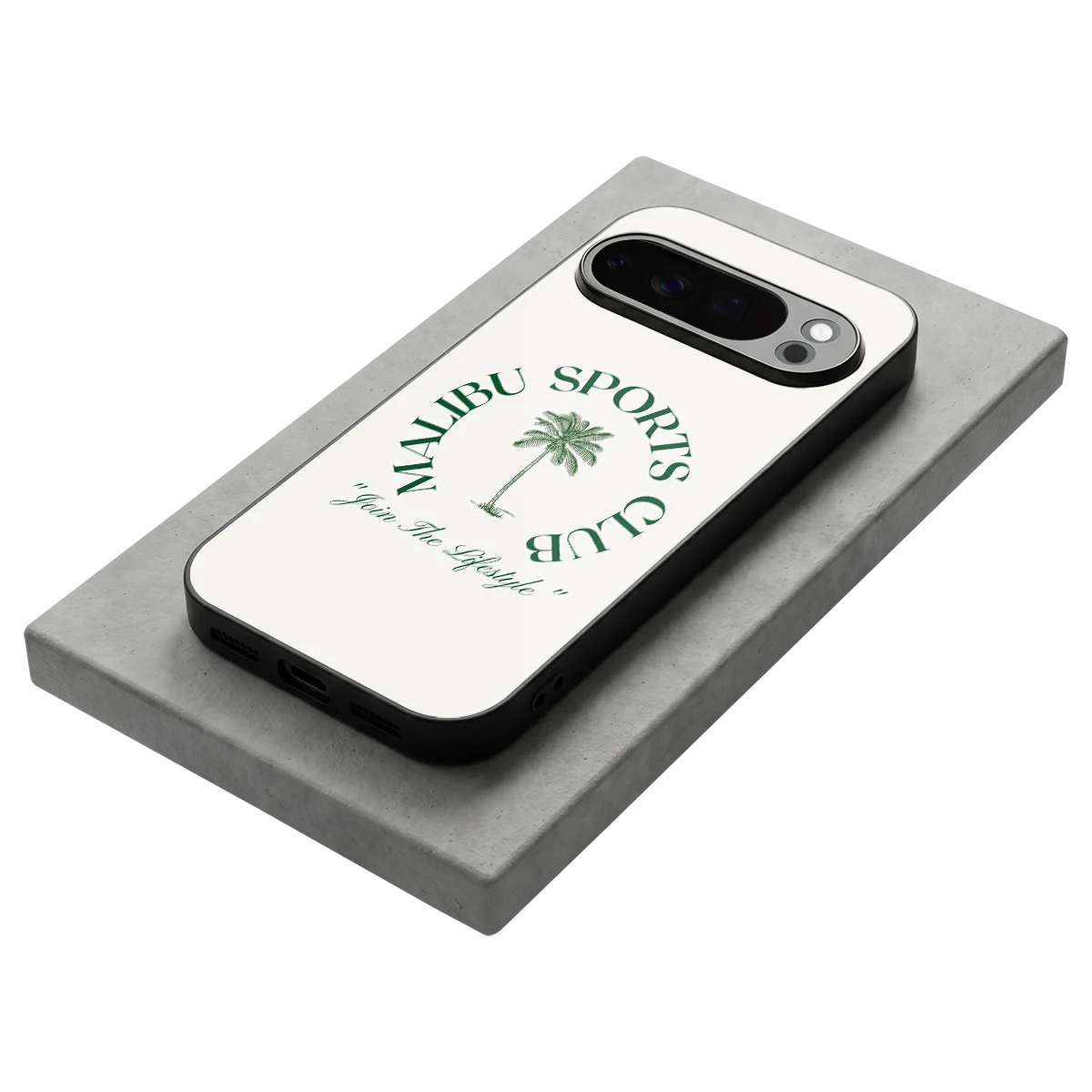 Malibu Sports Club stylish phone case for google pixel 10 pro | glossy glass and slim fit