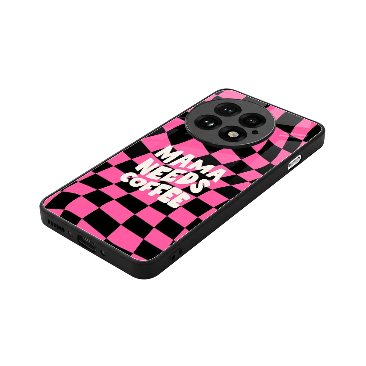 Mama Needs Coffee stylish phone case for oneplus 13 | glossy glass and slim fit