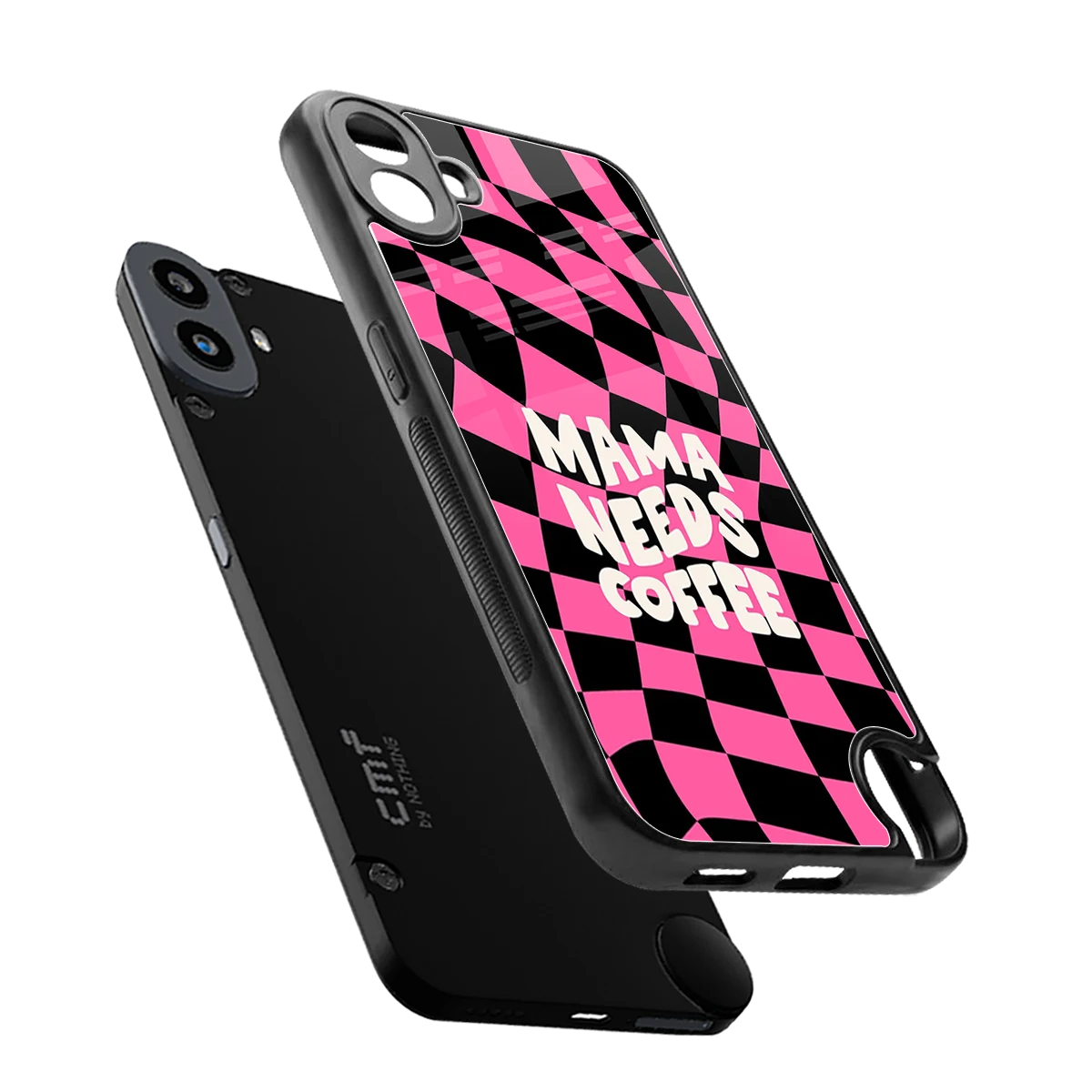 Mama Needs Coffee sleek cmf nothing phone 1 cover with tempered glass back and TPU edges