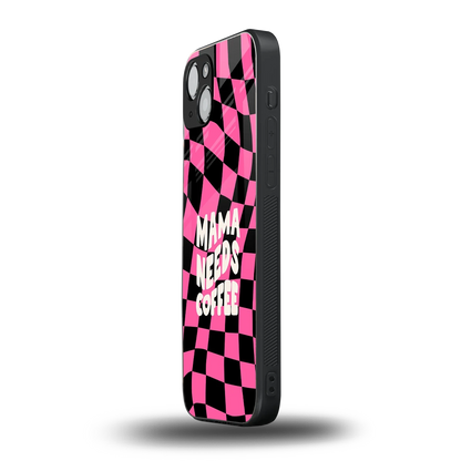 Mama Needs Coffee iphone 14 plus mobile cover | shockproof glass phone case