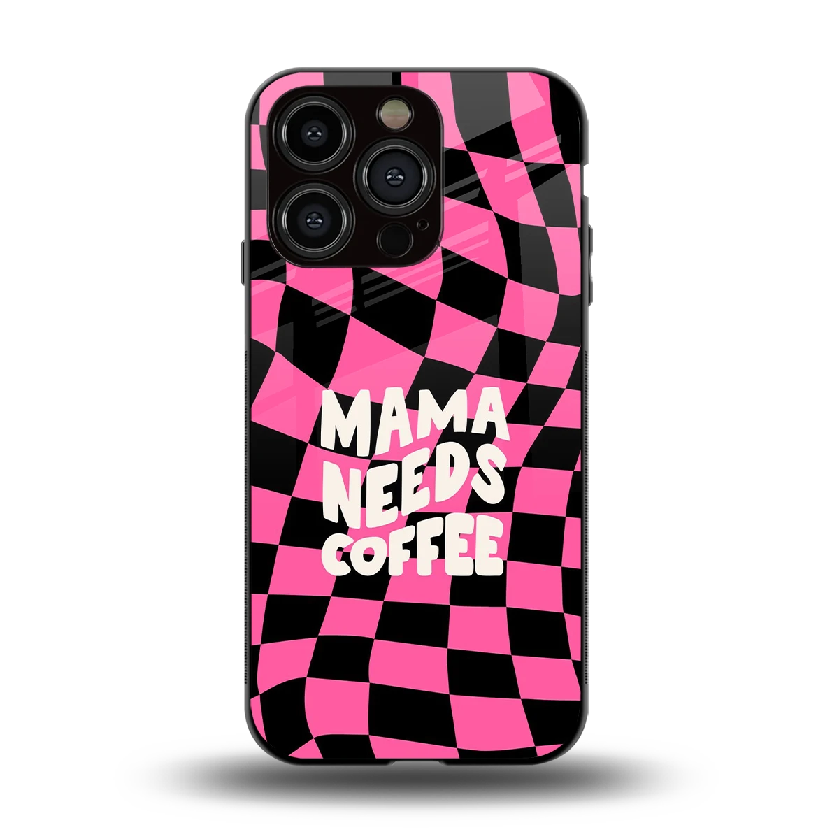 Mama Needs Coffee back phone cover | glass case for iphone 15 pro