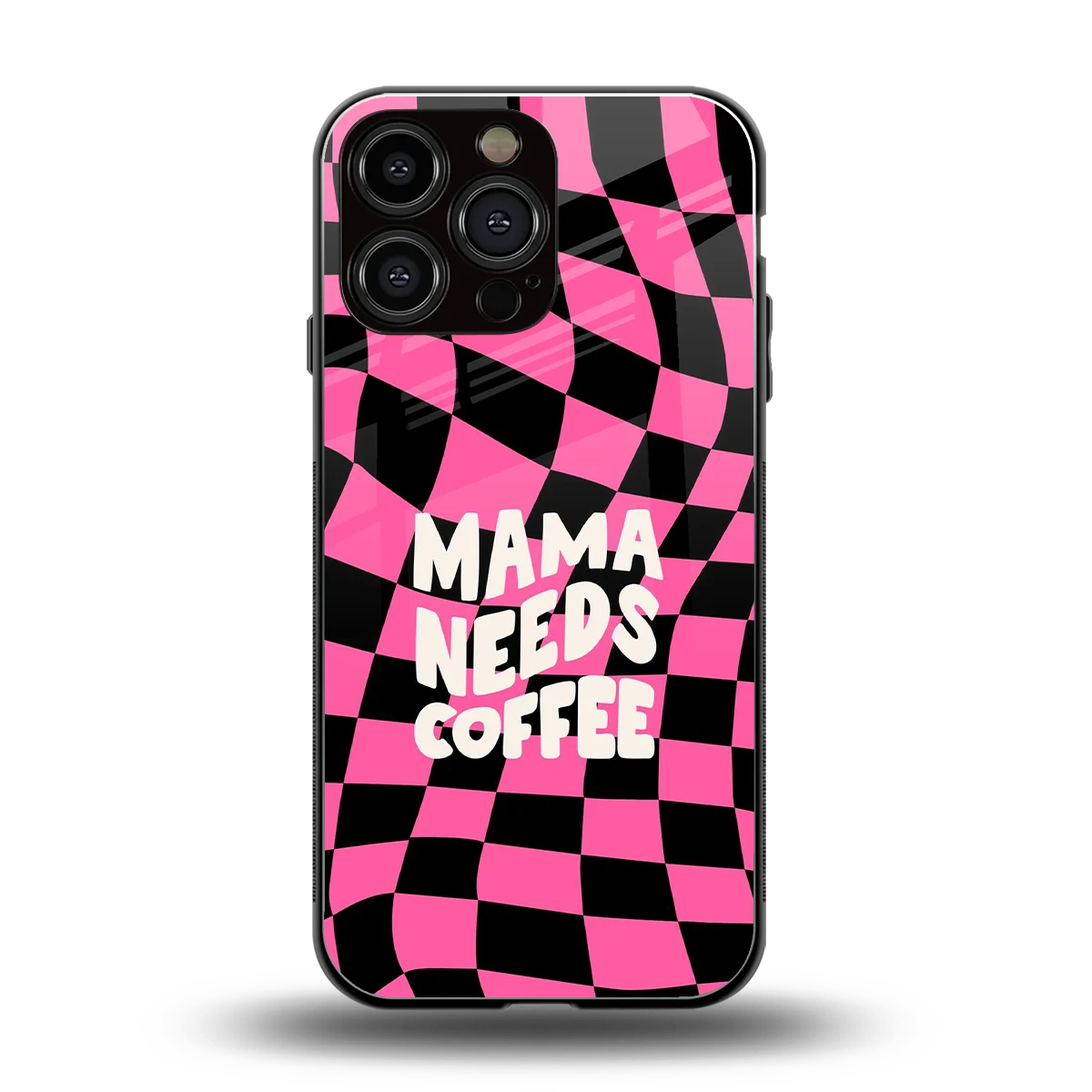 Mama Needs Coffee back phone cover | glass case for iphone 16 pro max