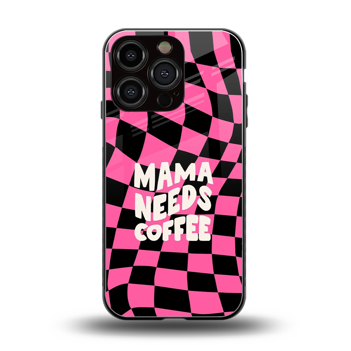 Mama Needs Coffee back phone cover | glass case for iphone 16 pro
