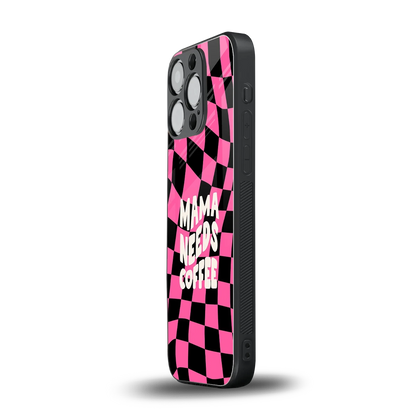 Mama Needs Coffee iphone 16 pro mobile cover | shockproof glass phone case