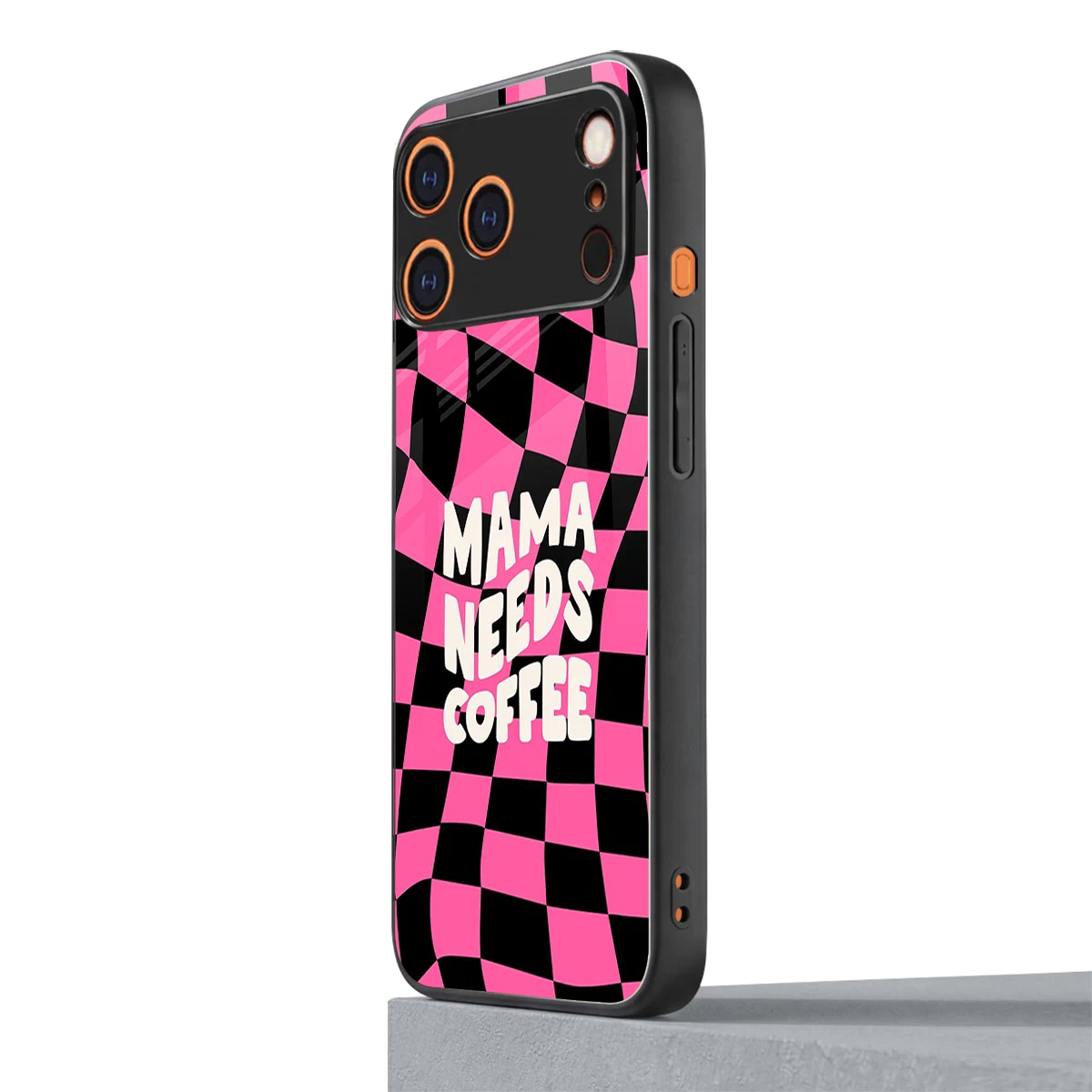 Mama Needs Coffee iphone 17 pro mobile cover | shockproof glass phone case