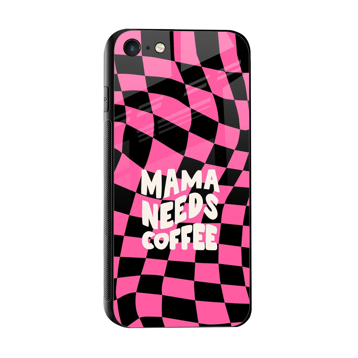 Mama Needs Coffee sleek iphone 7 cover with tempered glass back and TPU edges