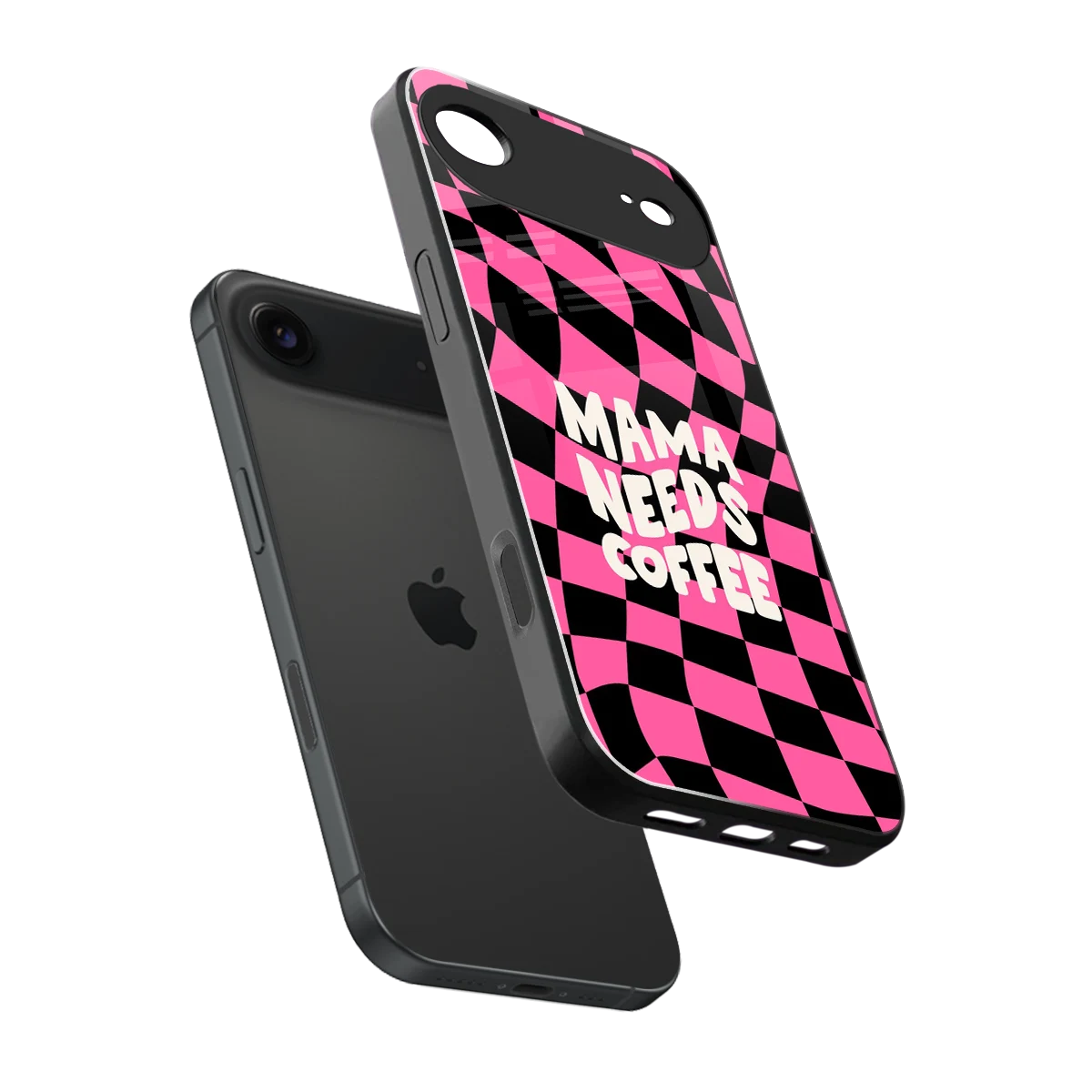 Mama Needs Coffee sleek iphone air cover with tempered glass back and TPU edges