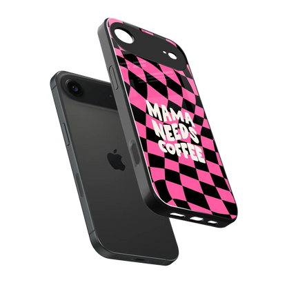 Mama Needs Coffee sleek iphone air cover with tempered glass back and TPU edges