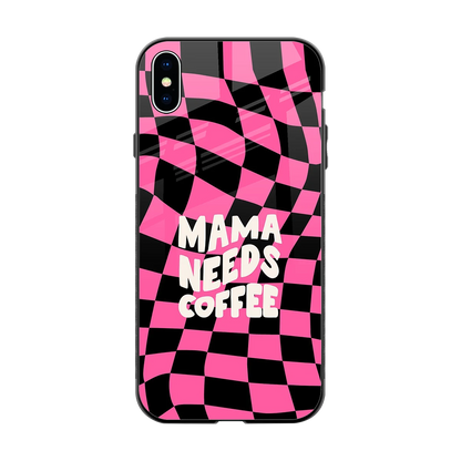 Mama Needs Coffee back phone cover | glass case for iphone xs max
