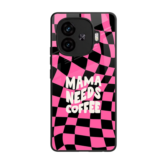 Mama Needs Coffee back phone cover | glass case for iqoo neo 10r 5g