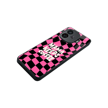 Mama Needs Coffee stylish phone case for iqoo neo 10r 5g | glossy glass and slim fit
