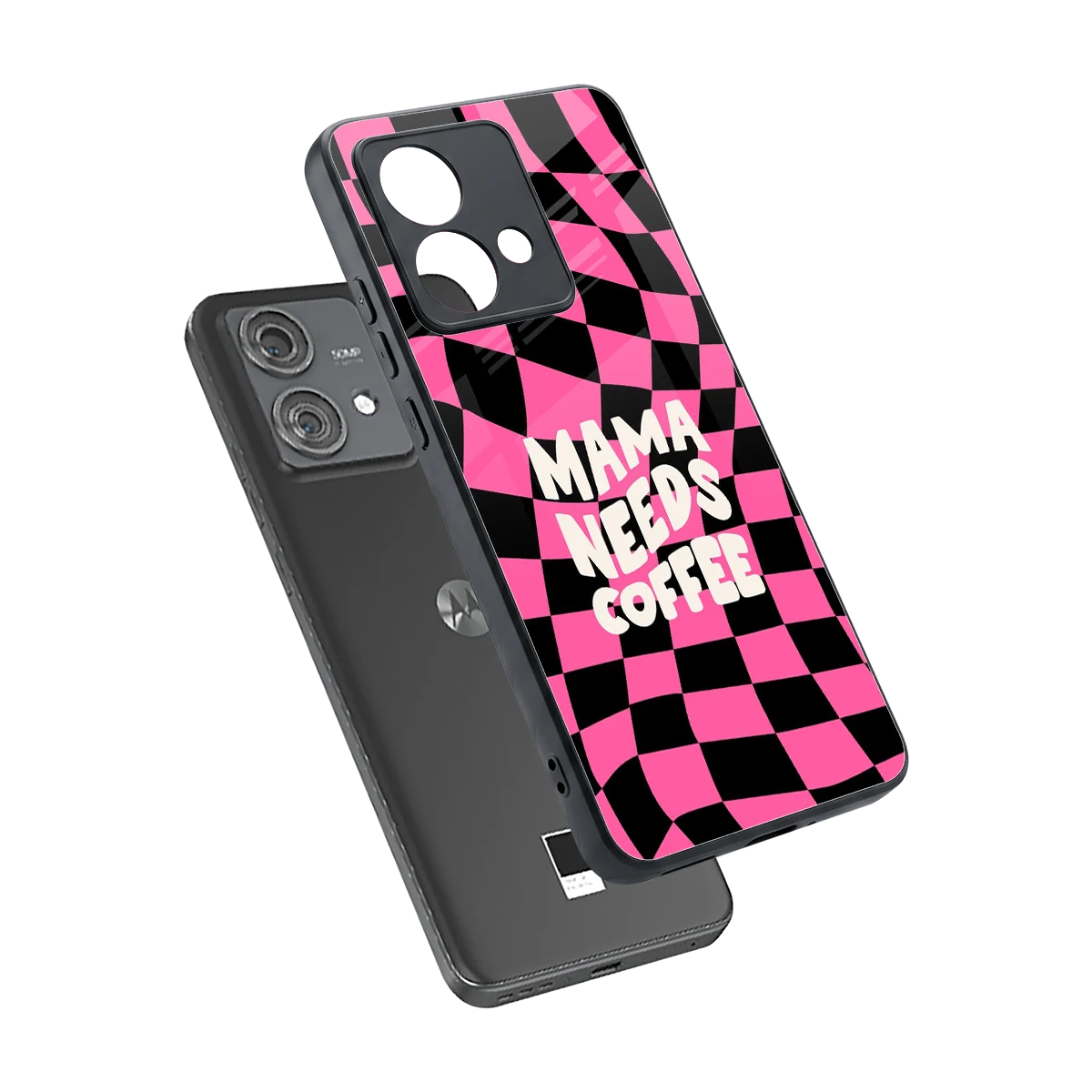 Mama Needs Coffee sleek motorola edge 40 neo 5g cover with tempered glass back and TPU edges