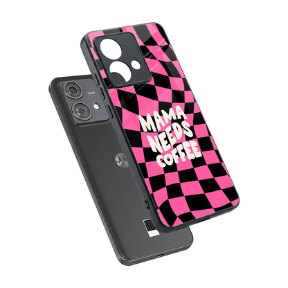 Mama Needs Coffee sleek motorola edge 40 neo 5g cover with tempered glass back and TPU edges