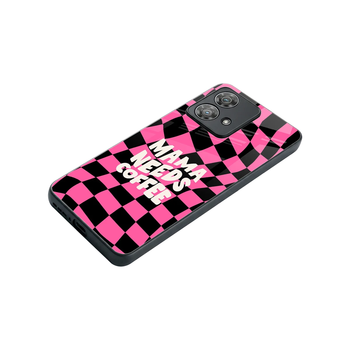 Mama Needs Coffee stylish phone case for motorola edge 40 neo 5g | glossy glass and slim fit