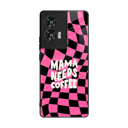 Mama Needs Coffee back phone cover | glass case for motorola edge 50 fusion