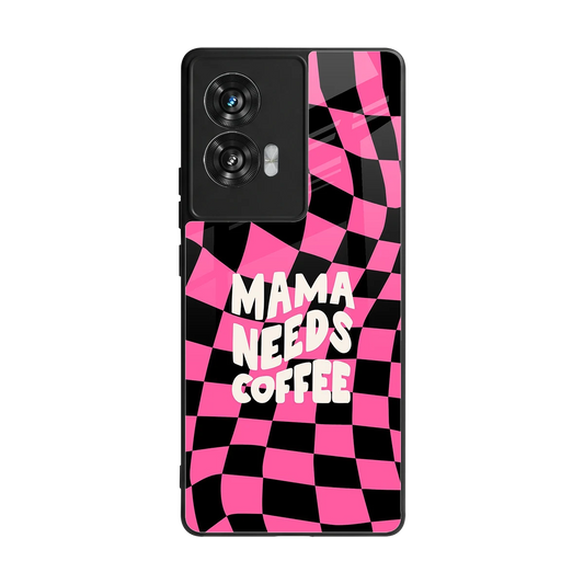 Mama Needs Coffee back phone cover | glass case for motorola edge 50 fusion