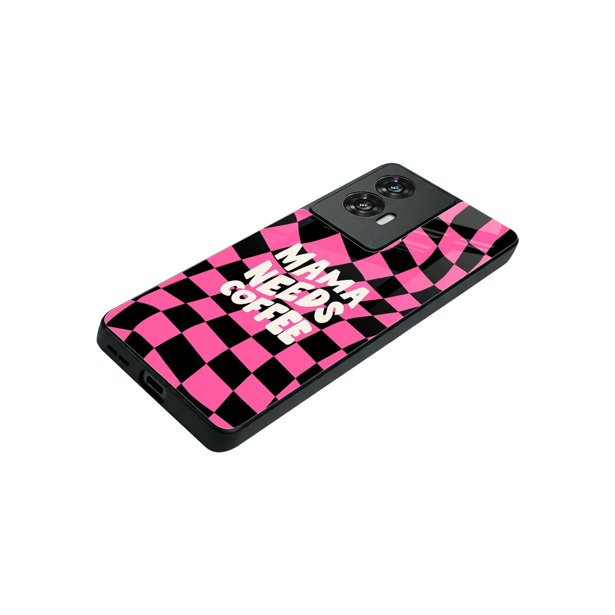 Mama Needs Coffee stylish phone case for motorola edge 50 fusion | glossy glass and slim fit