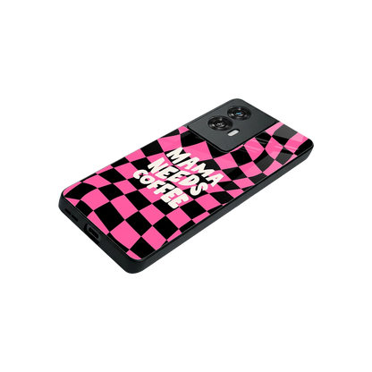 Mama Needs Coffee stylish phone case for motorola edge 50 fusion | glossy glass and slim fit
