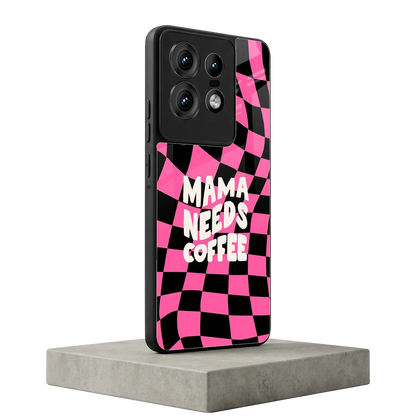 Mama Needs Coffee motorola edge 50 pro mobile cover | shockproof glass phone case
